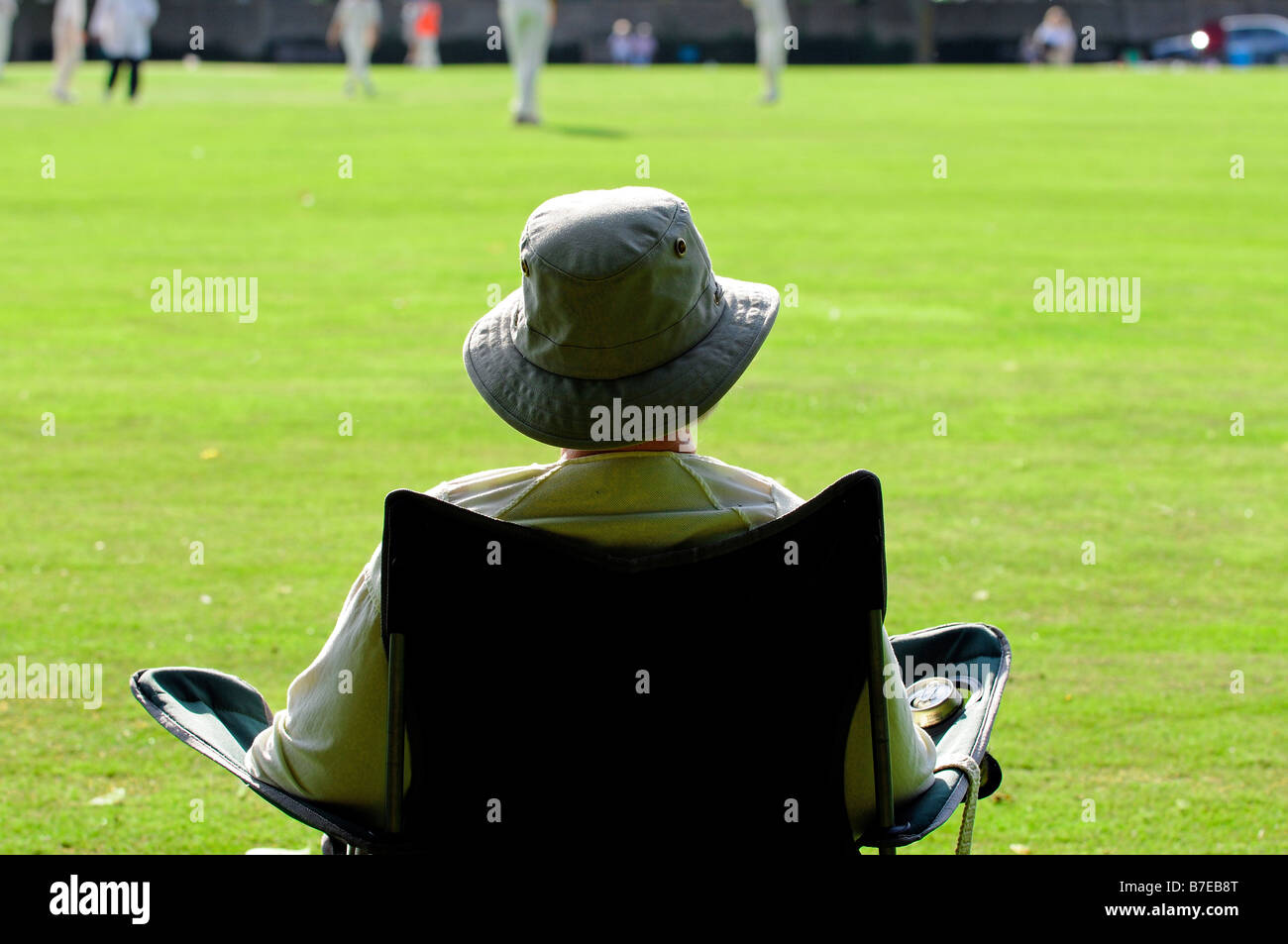 outdoor image of cricket supporter Stock Photo Alamy