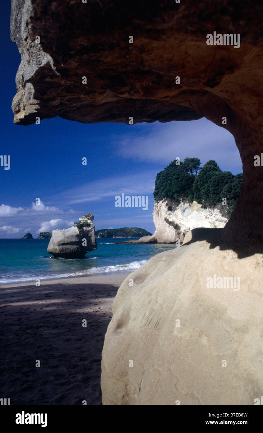 Coast Erosion of cliffs rocks by water Curved shaped arch Limestone ...