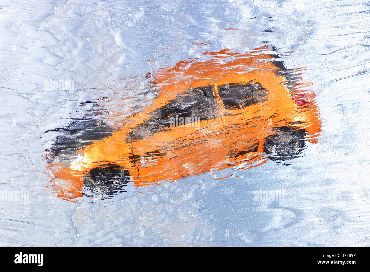 Car manufacturing is frozen due to the credit crisis and the Recession. Stock Photo