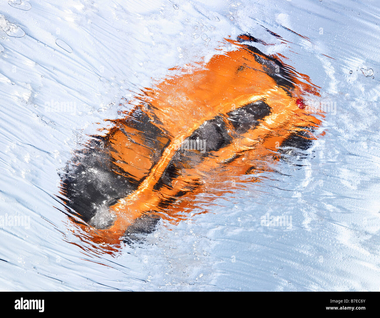 Car manufacturing is frozen due to the credit crisis and the Recession. Stock Photo