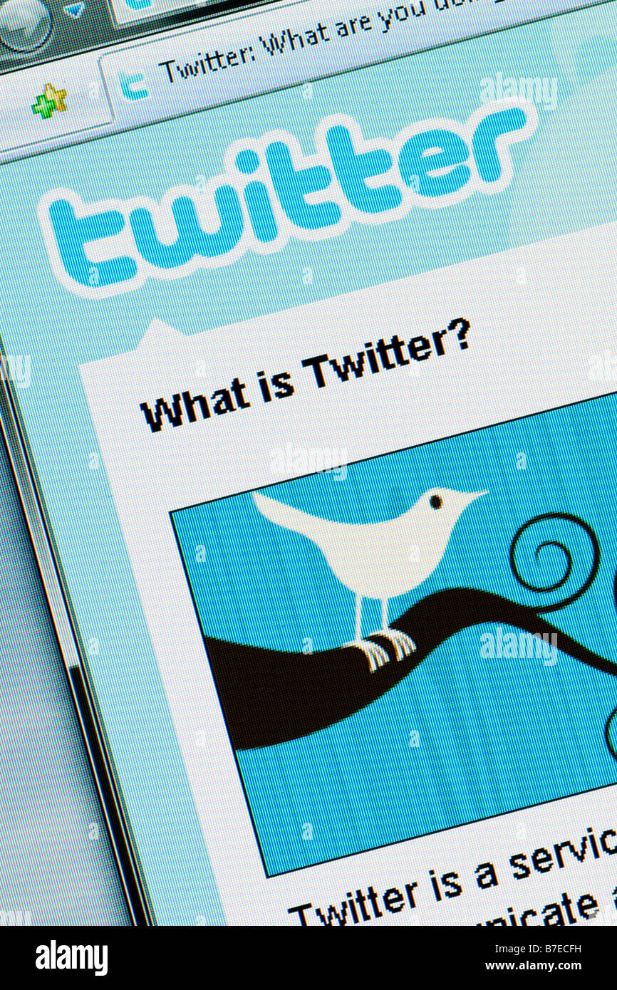 Twitter texting for the web. What is Twitter Stock Photo - Alamy