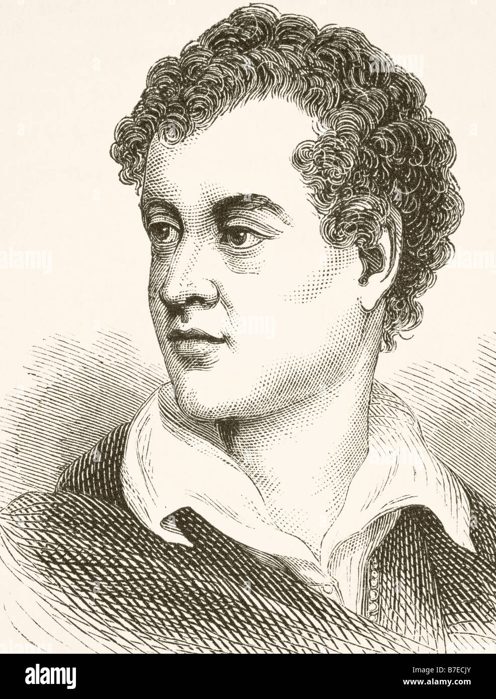 George Gordon, Lord Byron, 1788 to 1824. English romantic poet Stock Photo