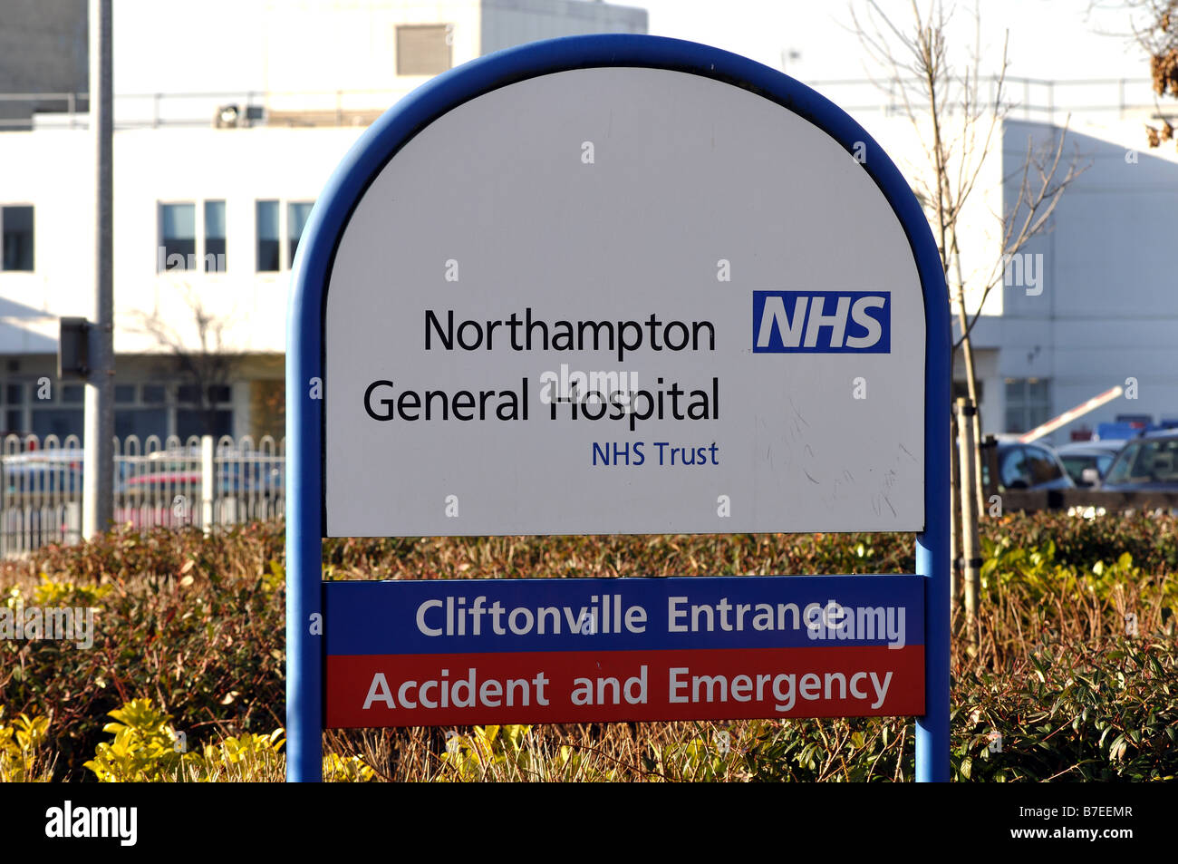 Northampton General Hospital sign, Northampton, England, UK Stock Photo Alamy