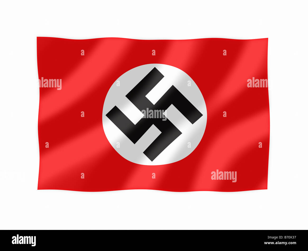 Nazi Flag Waving Stock Photo