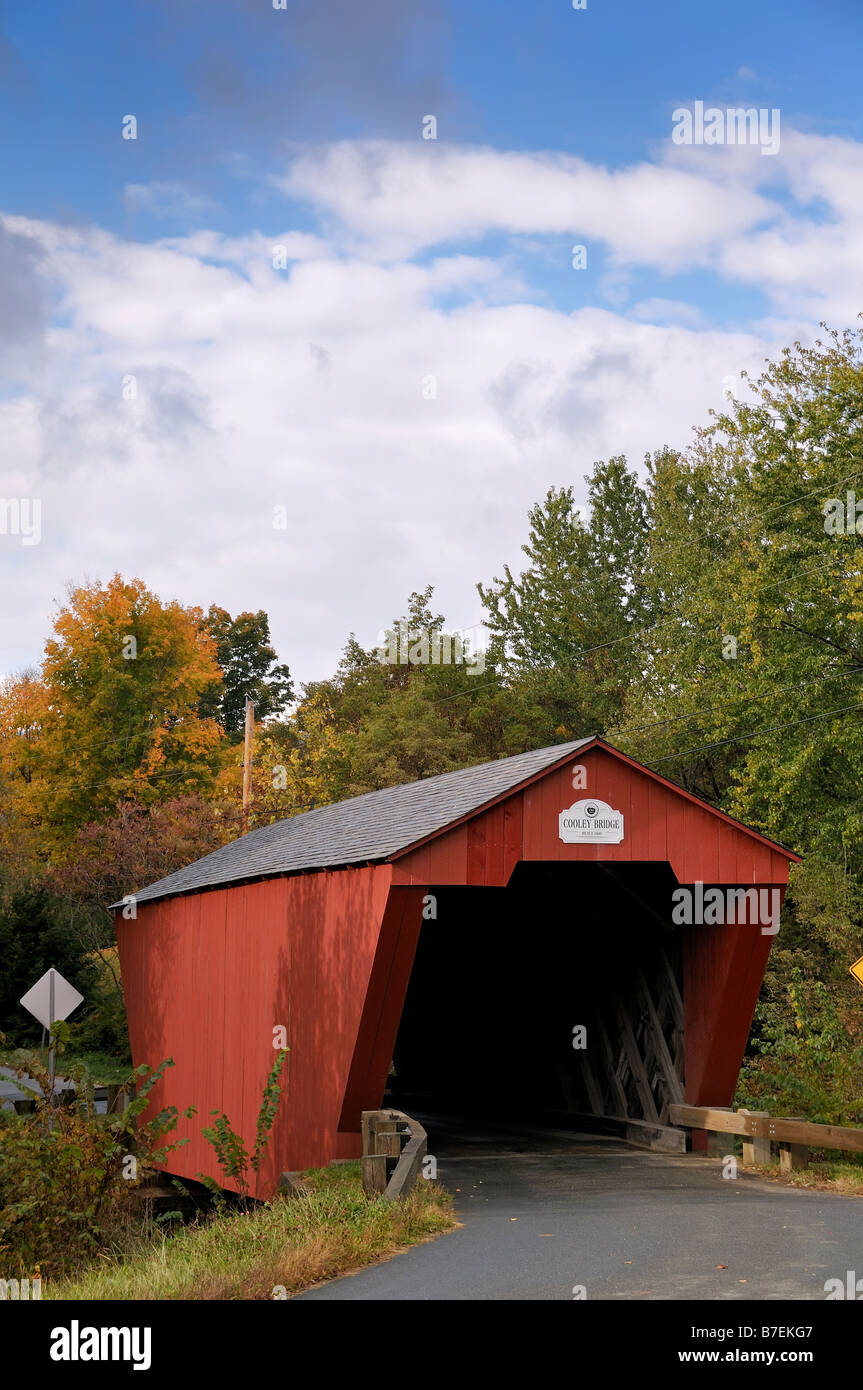 The Cooley Covered Bridge in Pittsford Vermont built in 1849 Stock