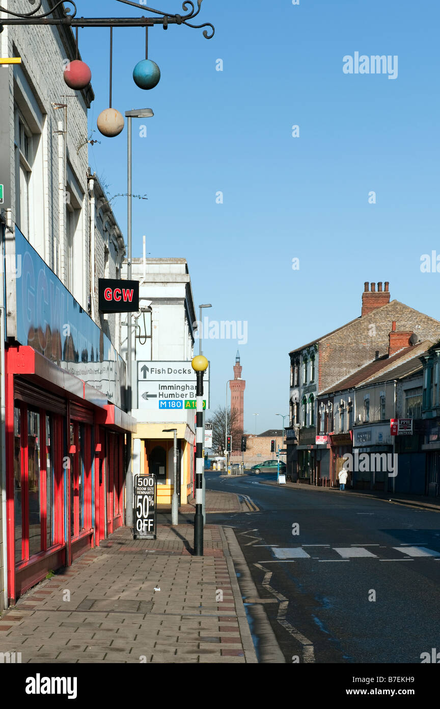 Freeman Street in Grimsby,North East Lincolnshire. Great Britain Stock