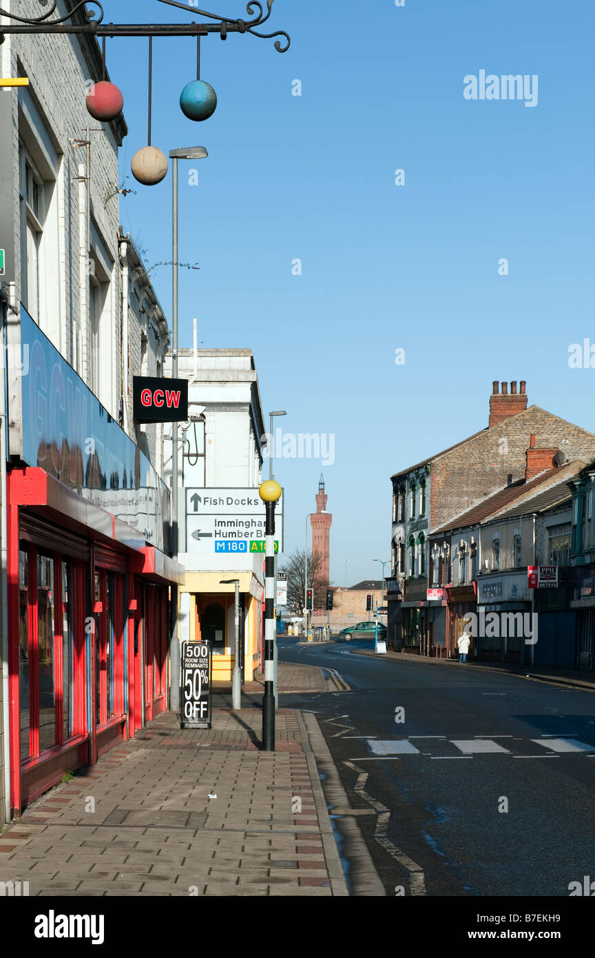 Freeman Street in Grimsby,North East Lincolnshire. Great Britain Stock Photo