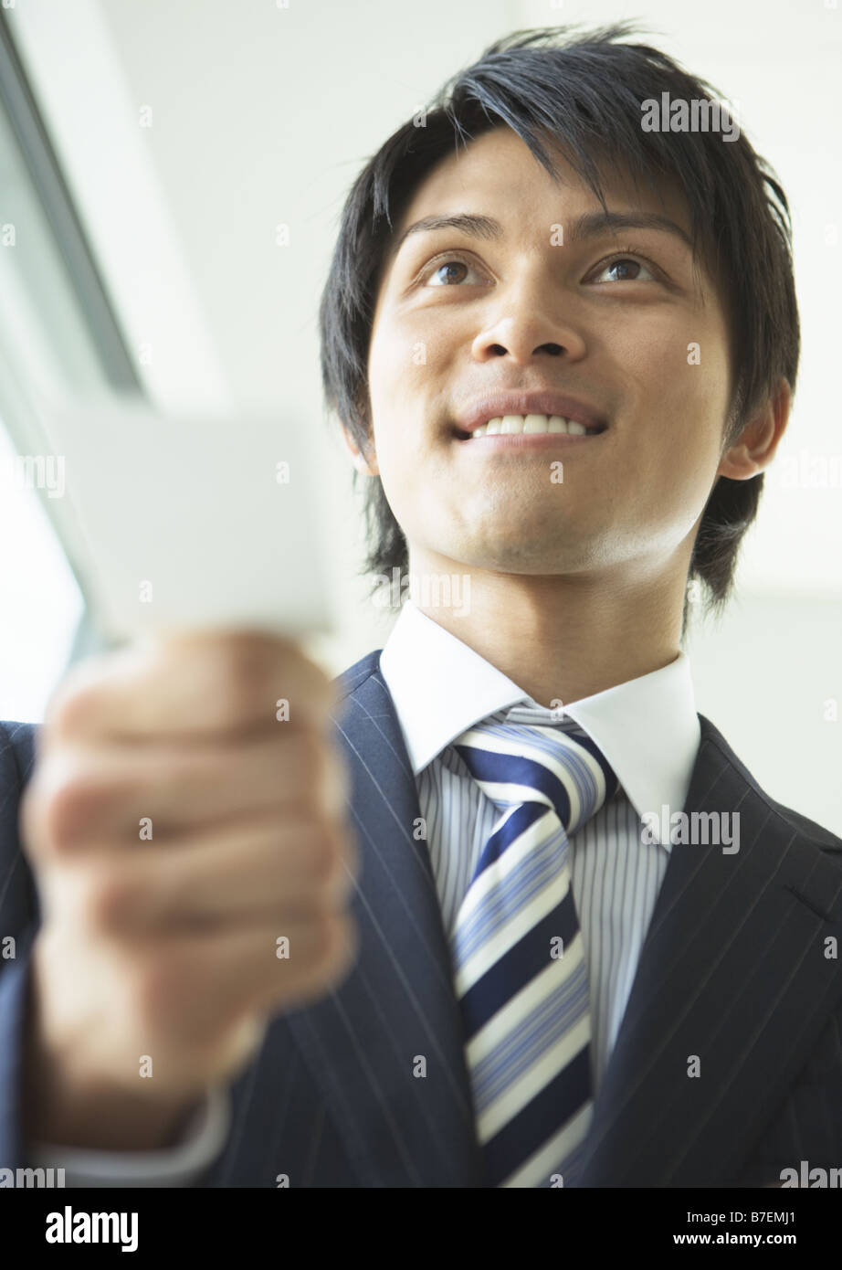 Exchanging business cards Stock Photo Alamy