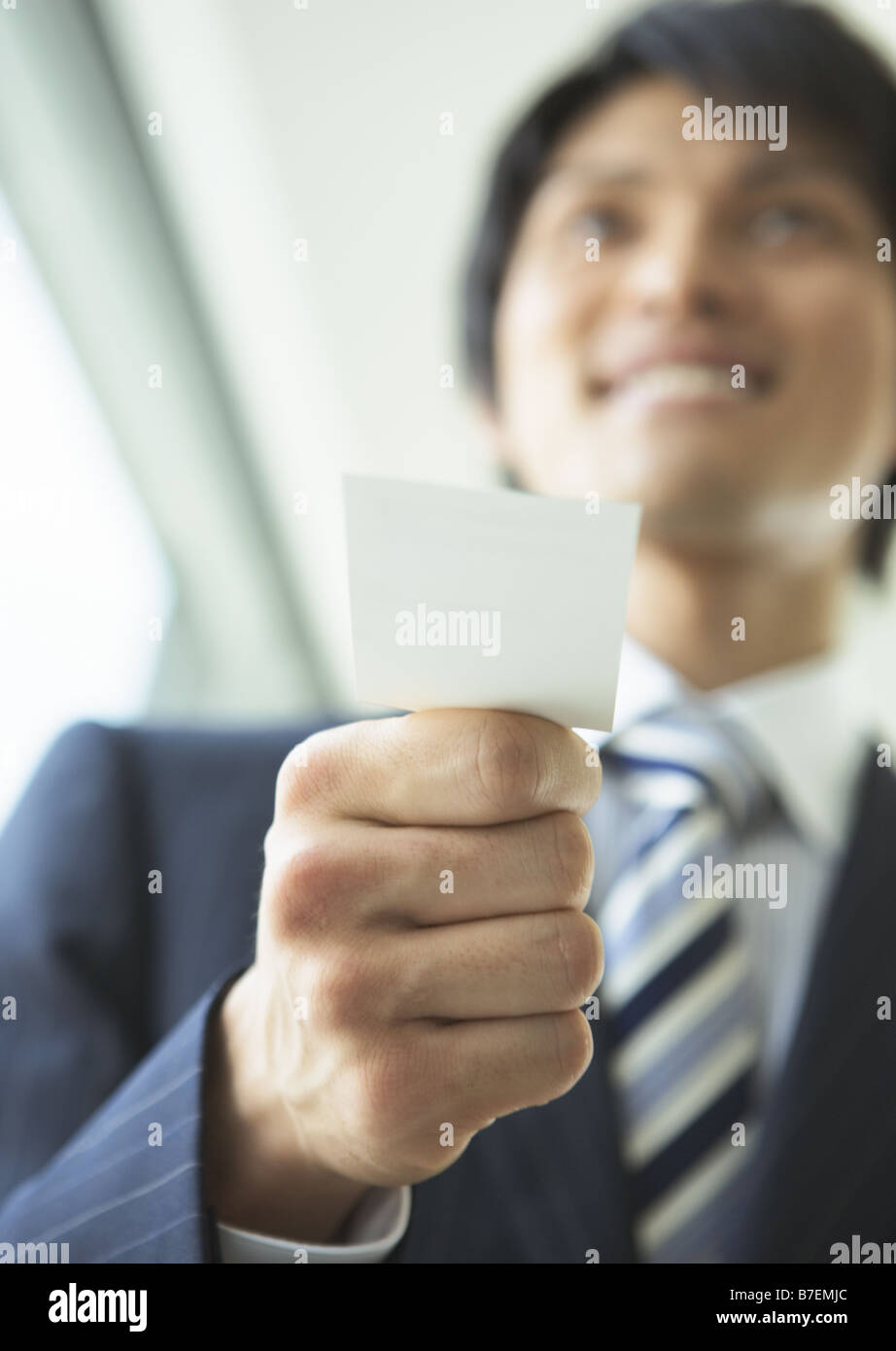 Exchanging business cards Stock Photo
