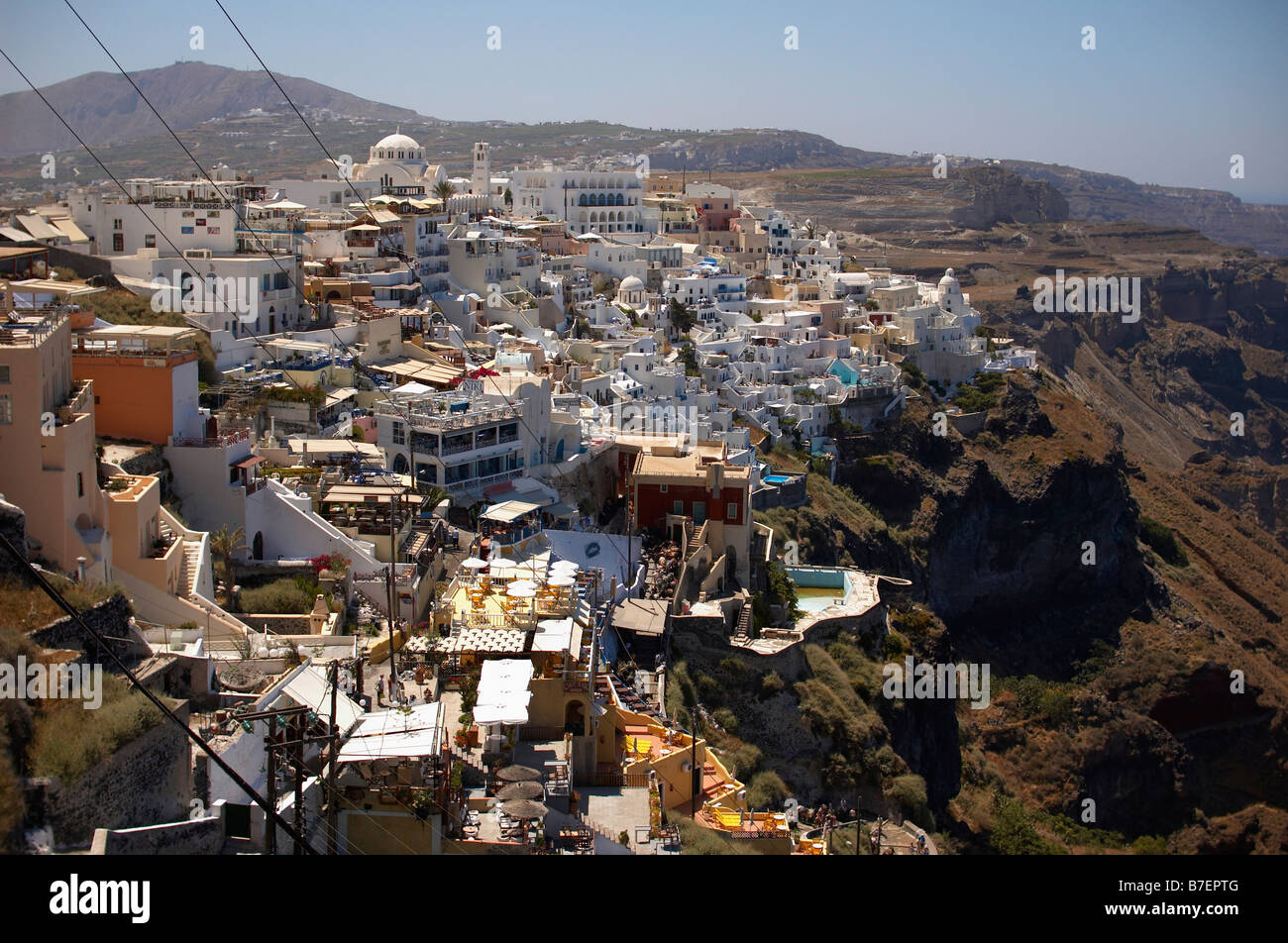 Fira town (Santorini) Stock Photo