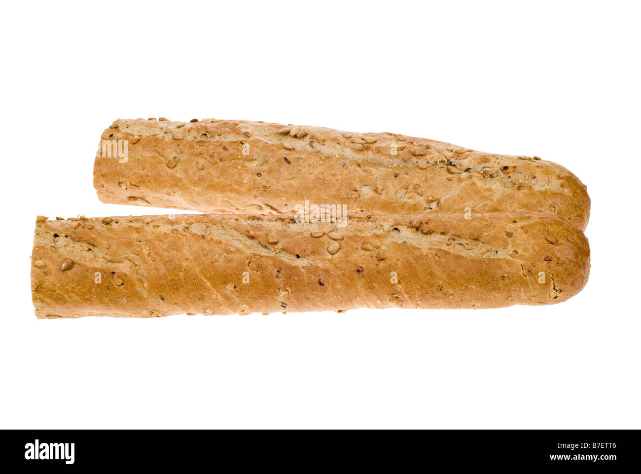 fresh baguette bread isolated on a white background Stock Photo - Alamy