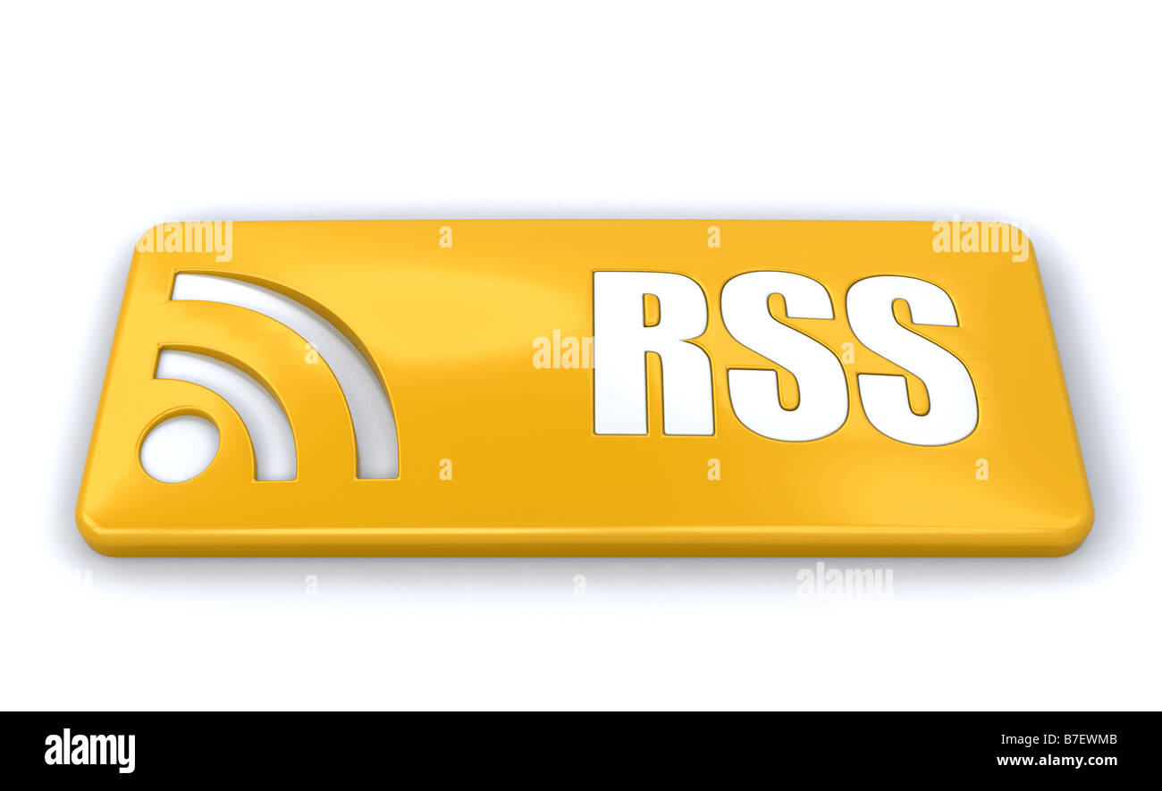 3D render of an RSS symbol Stock Photo