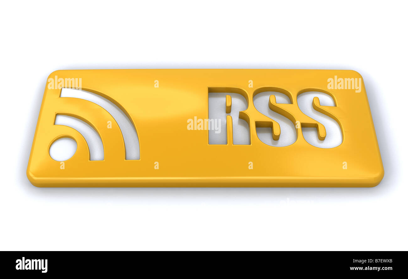 3D render of an RSS symbol Stock Photo