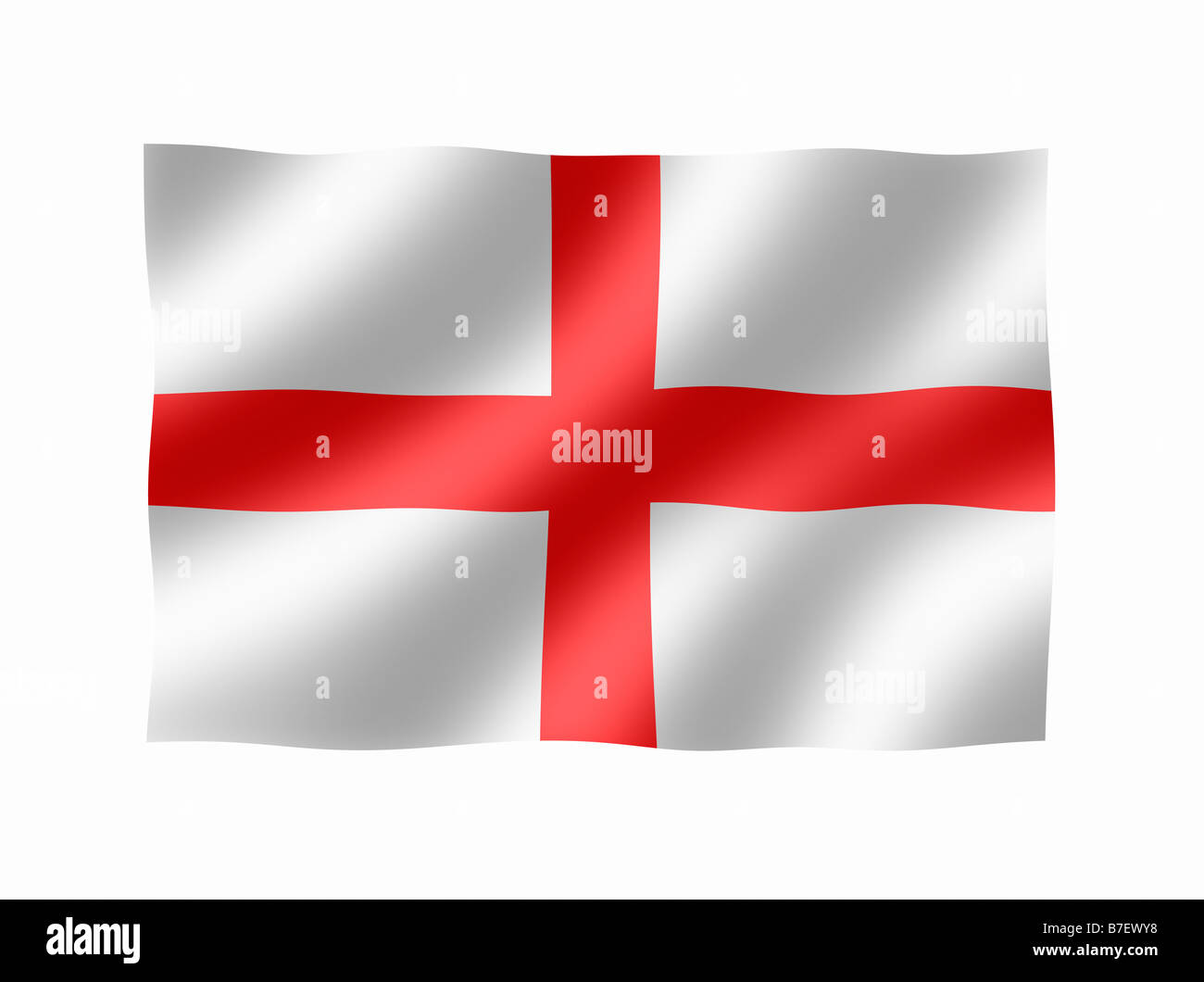 St George Cross England English National Flag Stock Photo