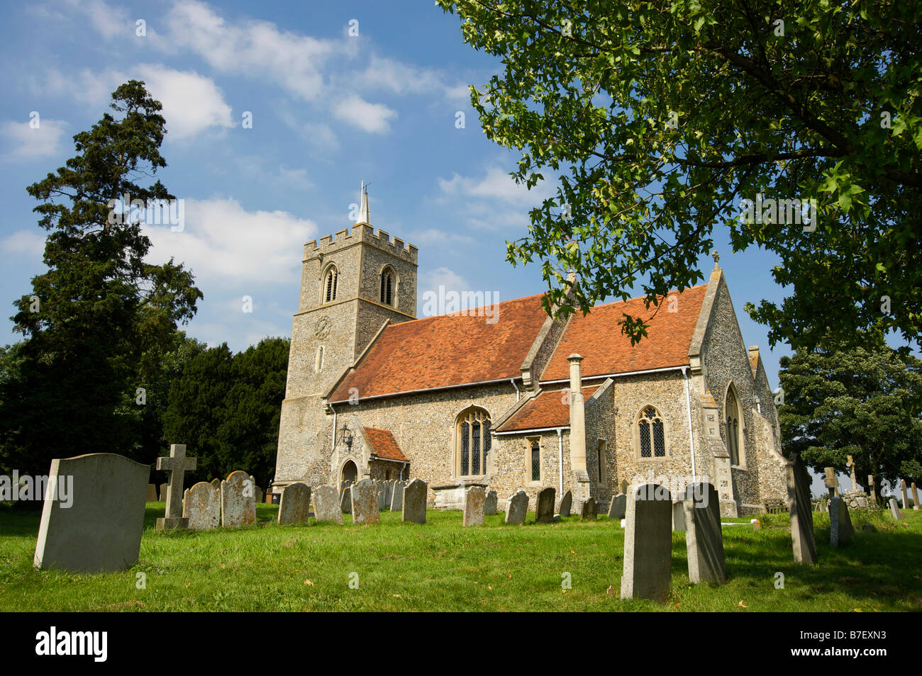 All Saints church in Little Munden near Dane End in Hertfordshire UK Stock Photo