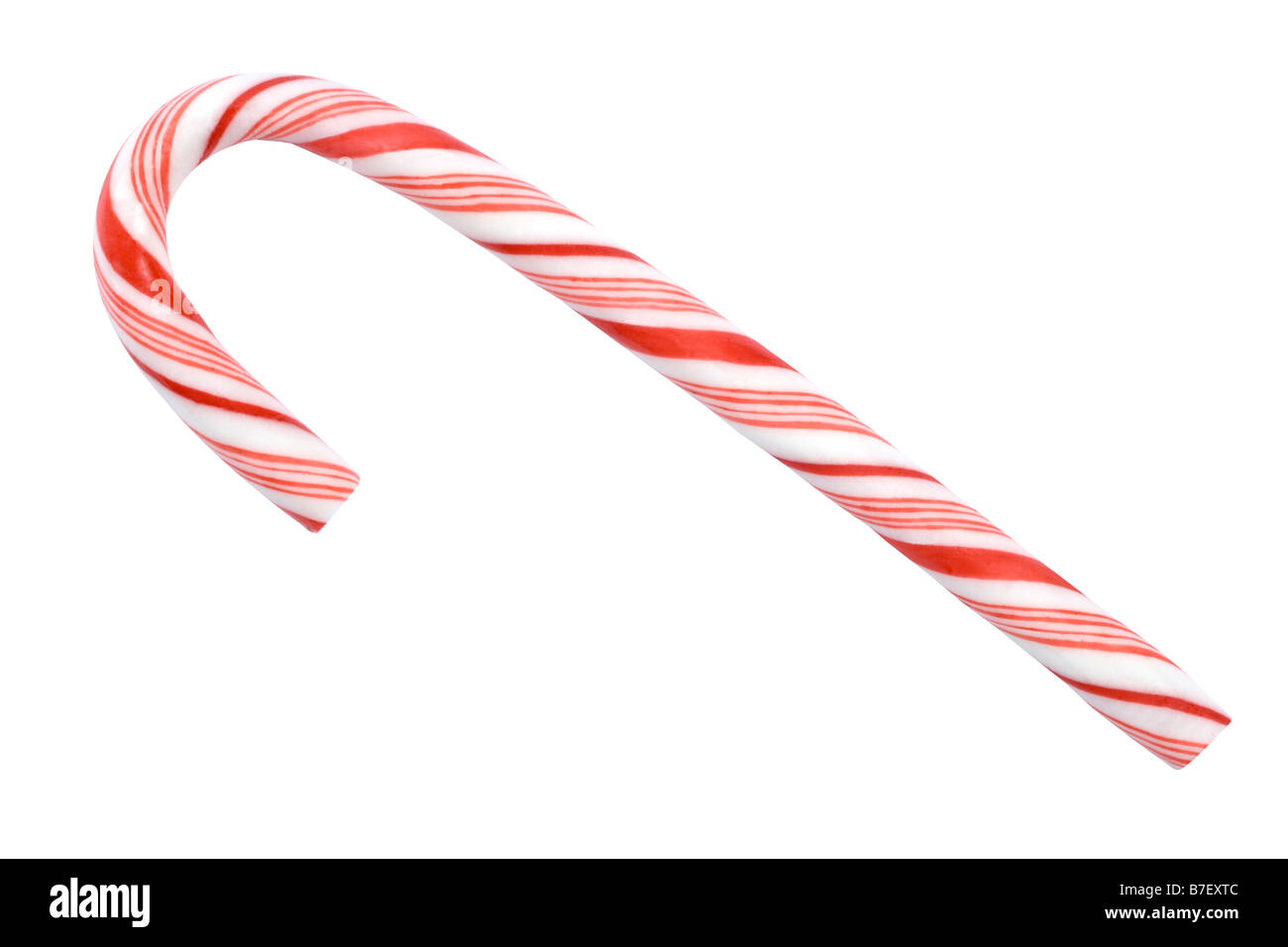 A Candy Cane isolated on white Stock Photo - Alamy