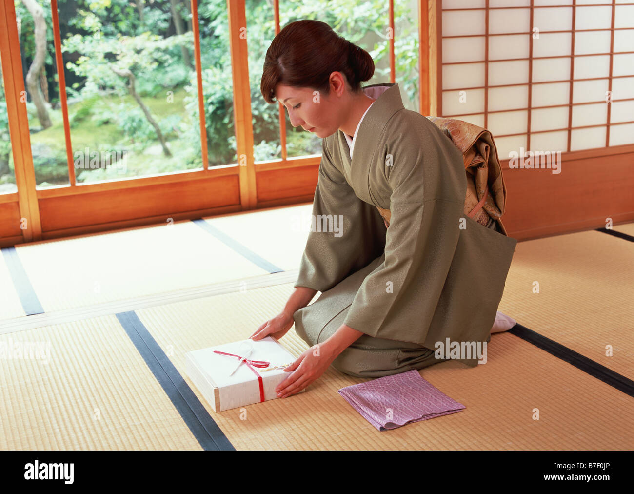 Gift-giving in Japanese style Stock Photo