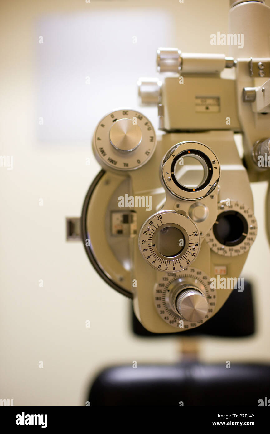 A stock photograph of an optometrists equipment Stock Photo Alamy