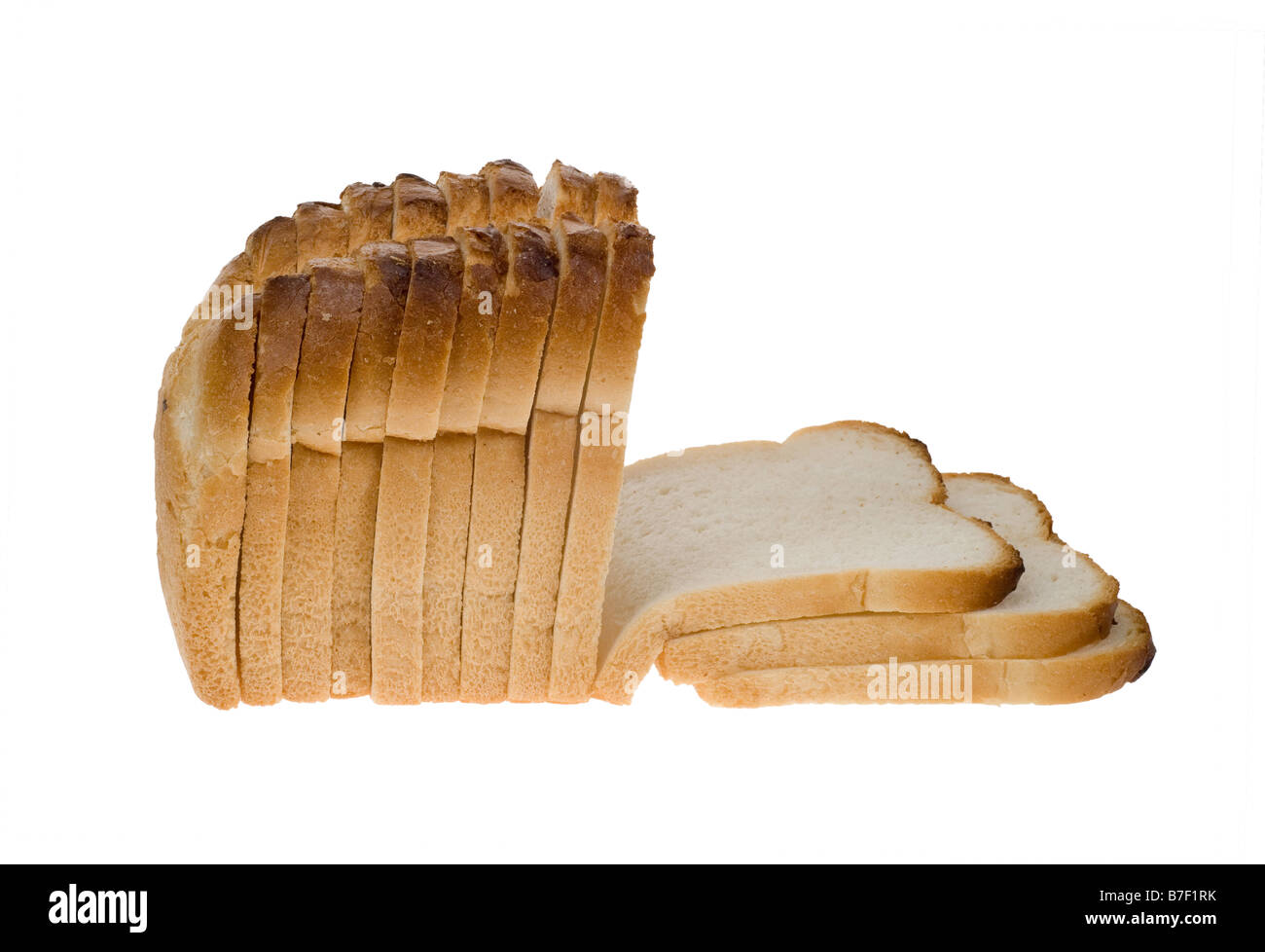 loaf of white bread isolated on a white background Stock Photo - Alamy