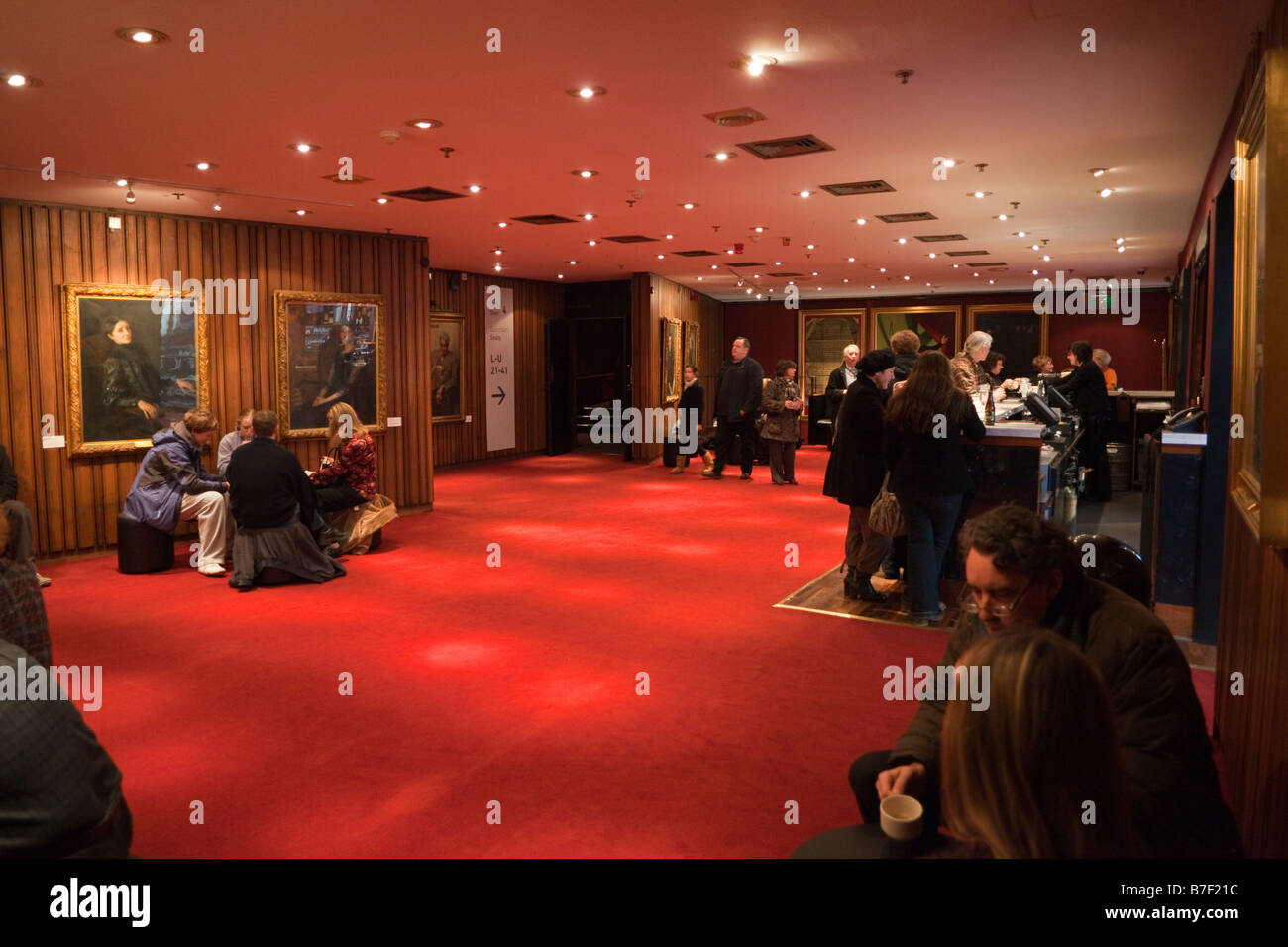 upstairs bar and lounge, Abbey Theatre, Dublin Stock Photo Alamy