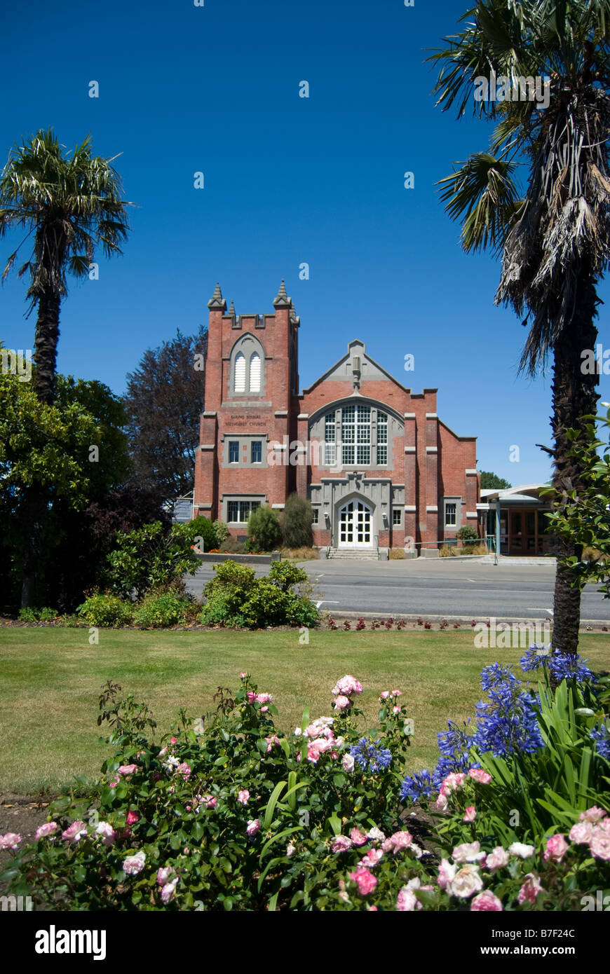 Methodist Church, Baring Square, Ashburton, Canterbury, New Zealand Stock Photo