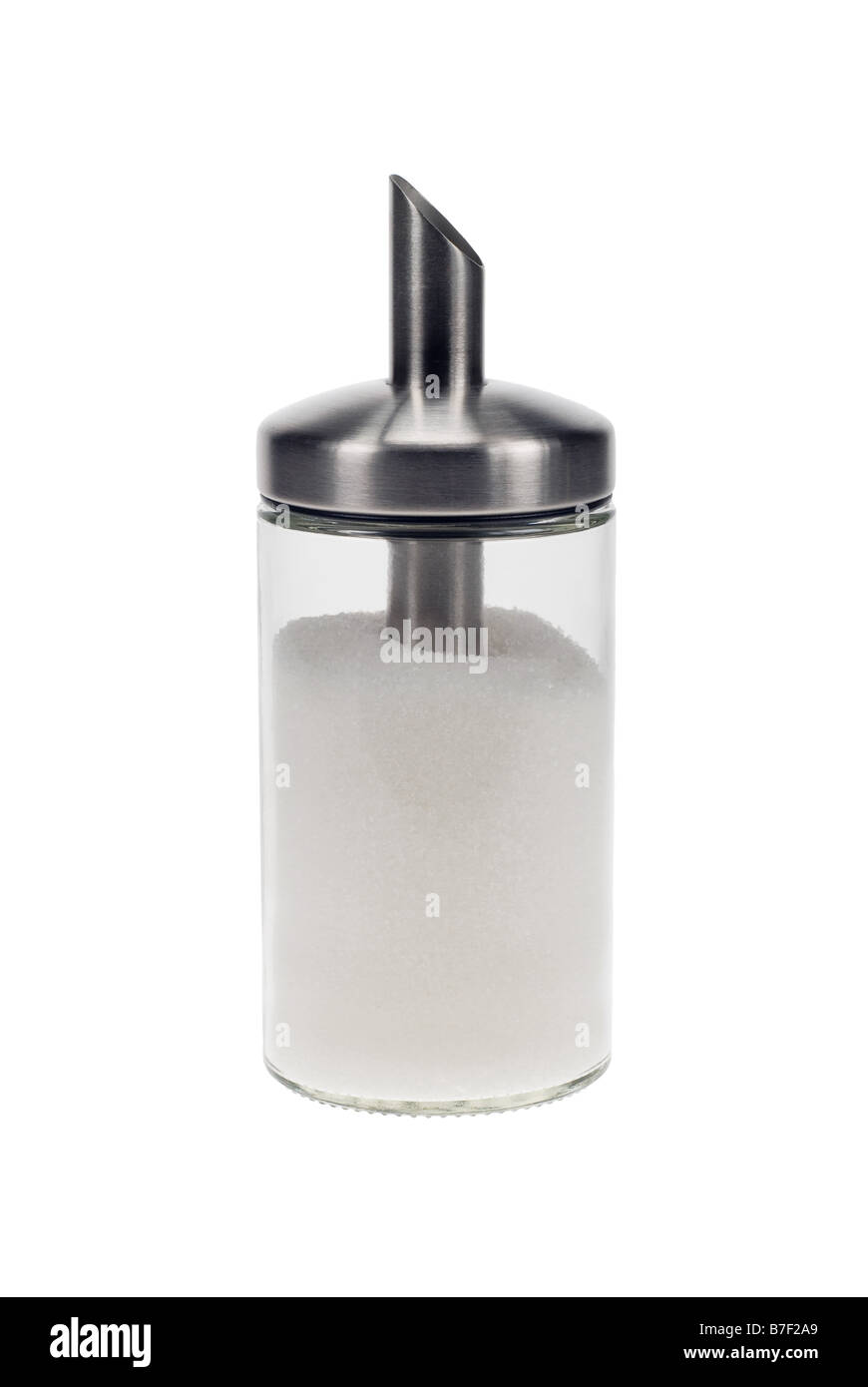 sugar dispenser isolated on a white background Stock Photo