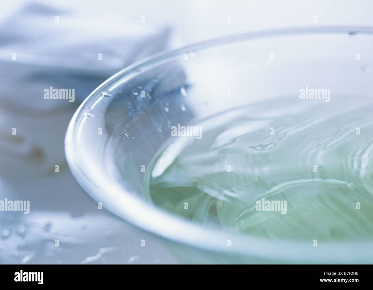 Glass wash bowl and water Stock Photo Alamy