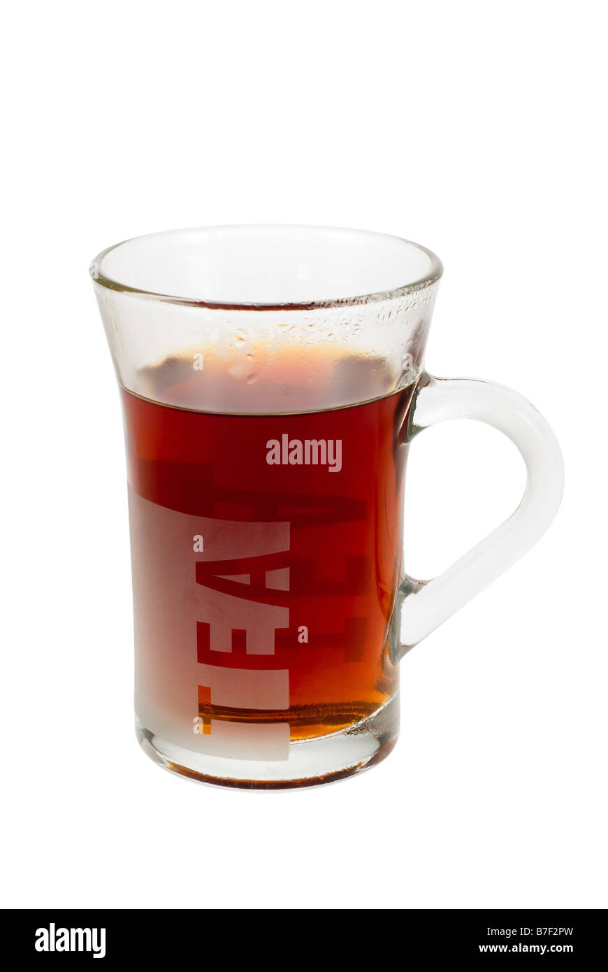 a glass of hot tea isolated on a white background Stock Photo - Alamy