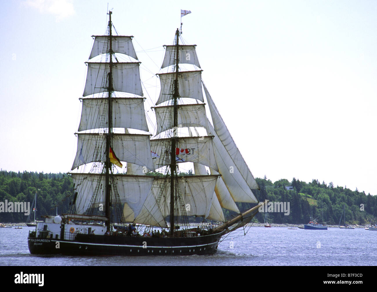 tall ship roald amundsen Stock Photo