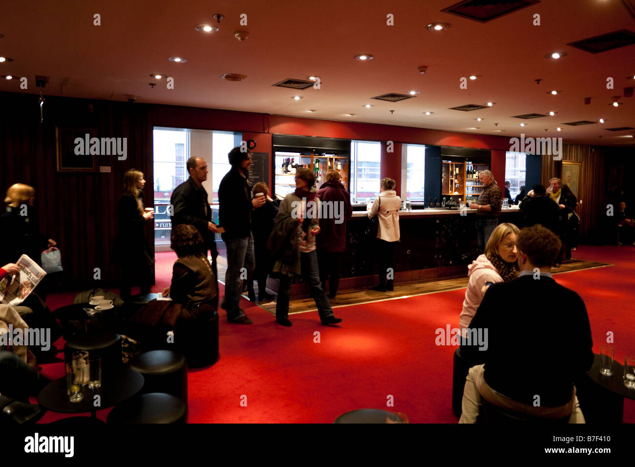 upstairs bar and lounge, Abbey Theatre, Dublin Stock Photo