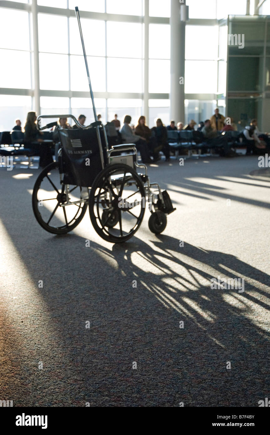 Wheelchair at the Departure Gate of an Airline Terminal Stock Photo Alamy