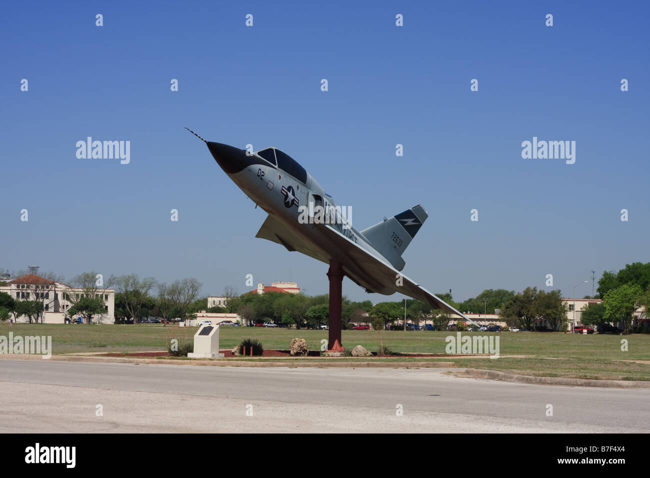 Static display of a F-106 Delta Dart. Stock Photo