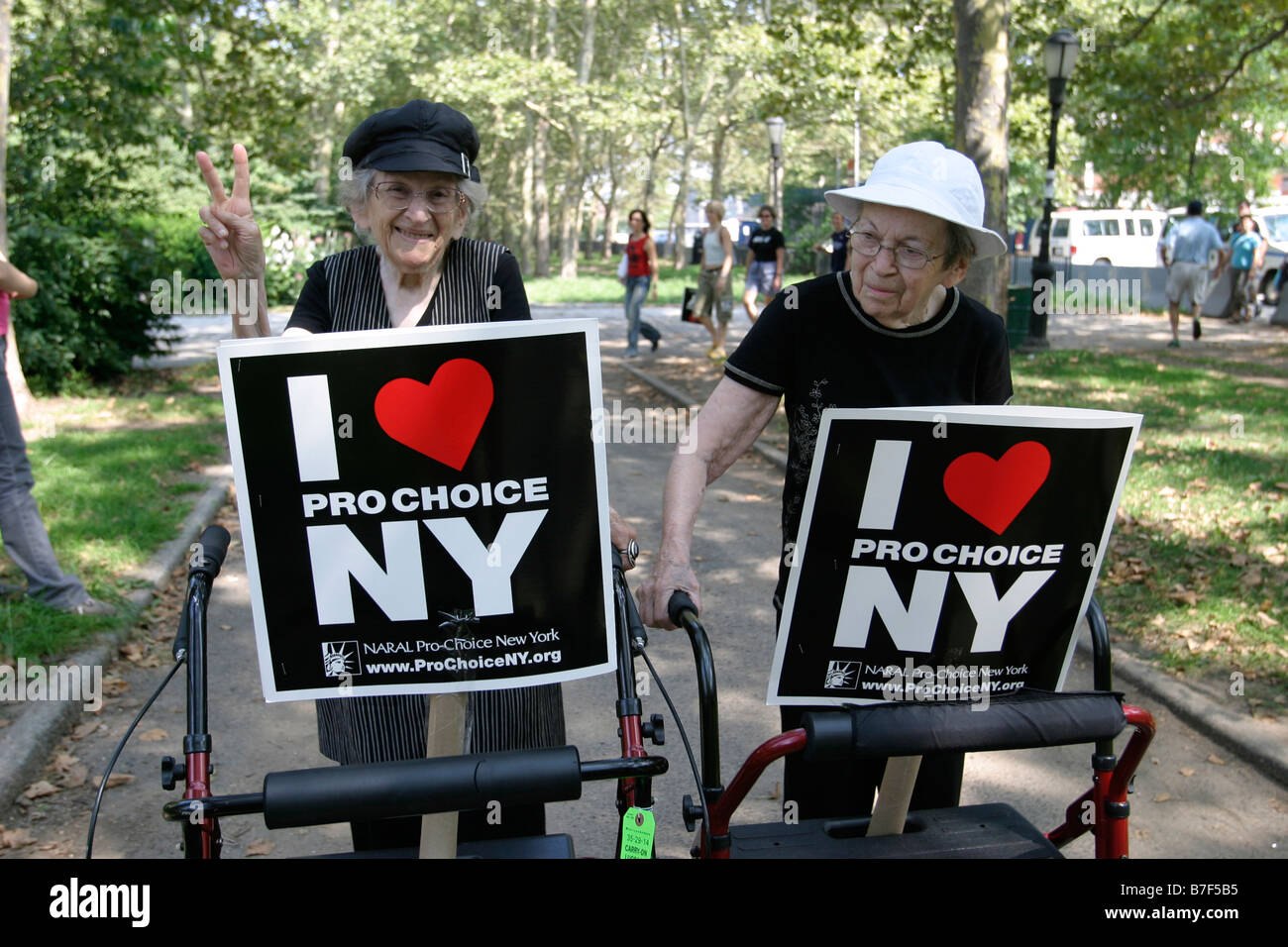 August 28 2004 Thousands turned out for a Pro choice march and rally in New York City during the Republican convention Stock Photo