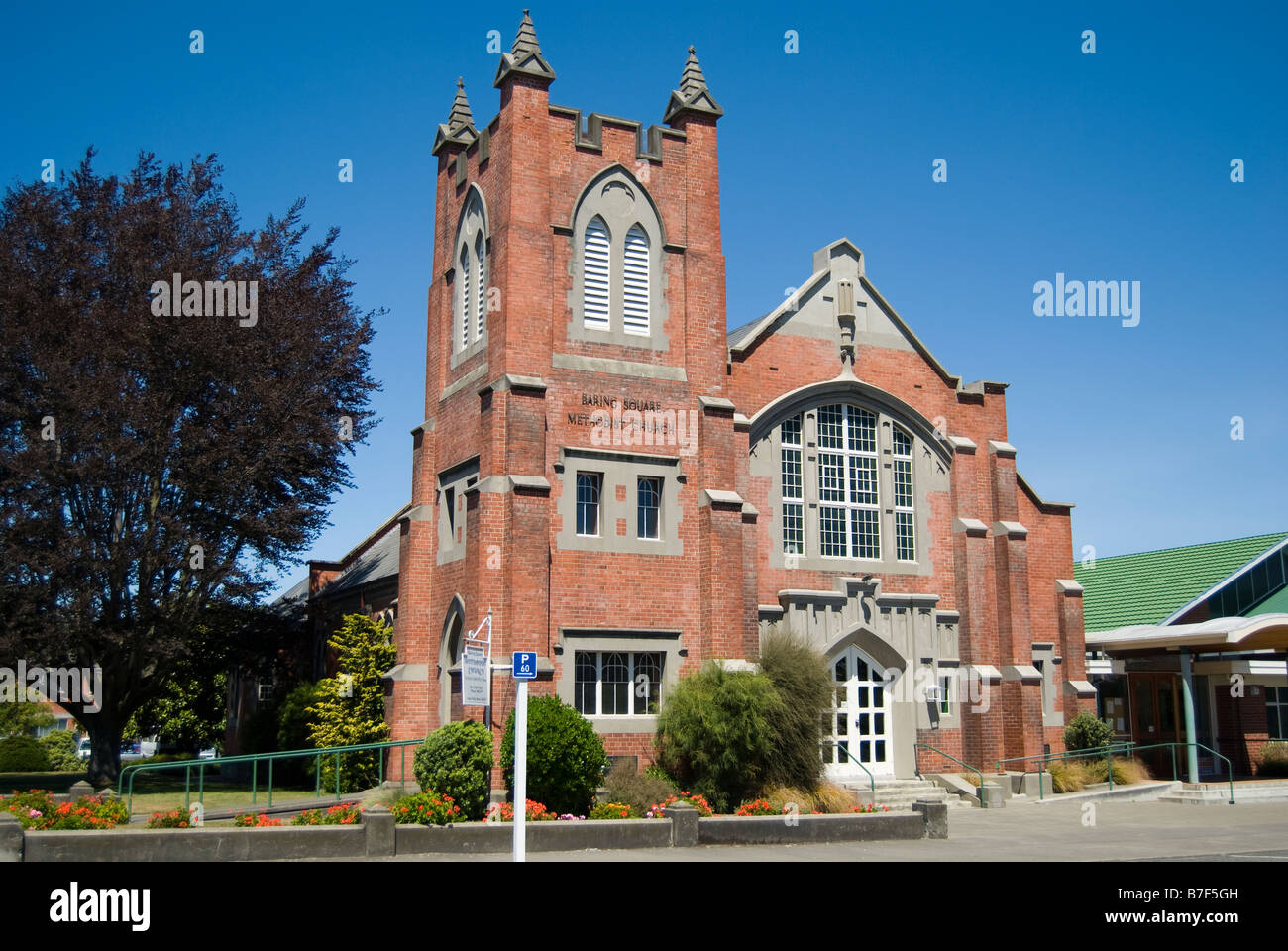 Methodist Church, Baring Square, Ashburton, Canterbury, New Zealand Stock Photo