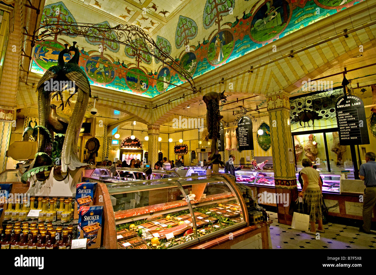 Harrods London most famous department store Knightsbridge  grocer grocery Stock Photo