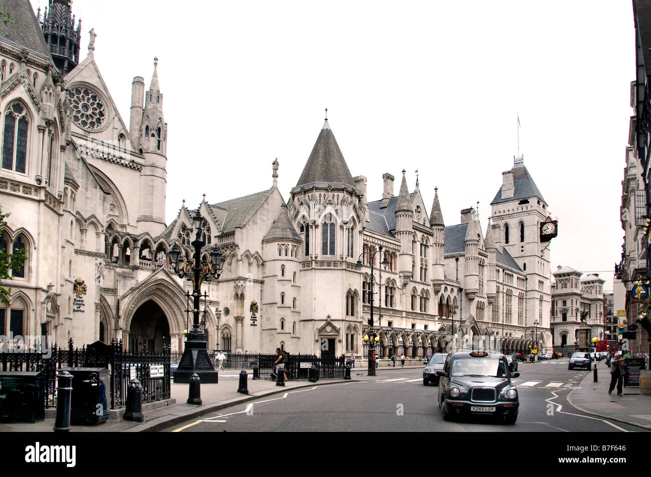 London The Royal Courts of Justice the Law courts  Strand  Fleet Street  Holborn Victorian Gothic Stock Photo