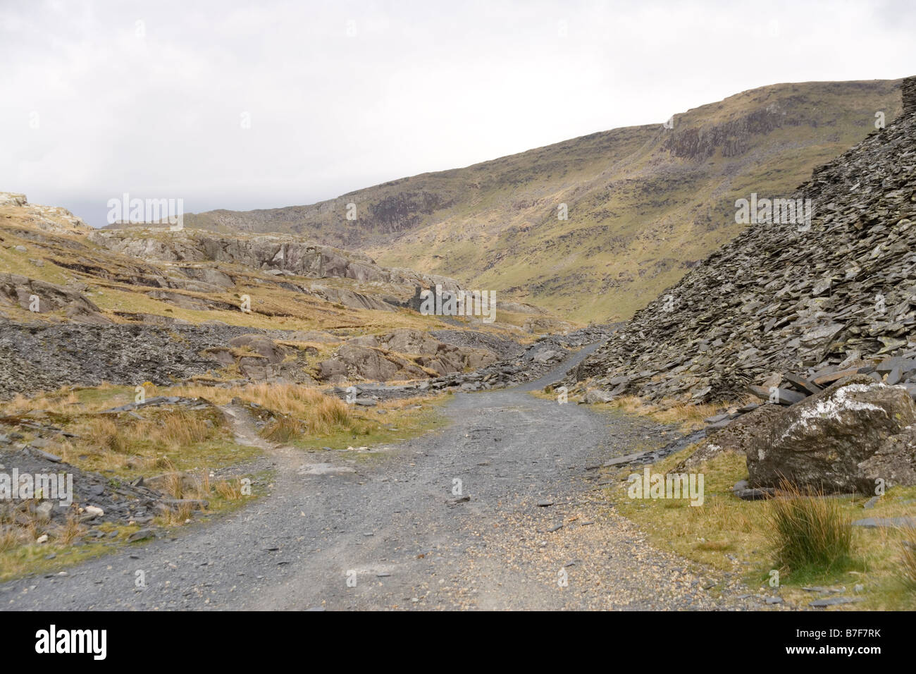 Old disused slate quarries above Tanygrisiau, Blaenau Ffestiniog, North Wales Stock Photo Alamy