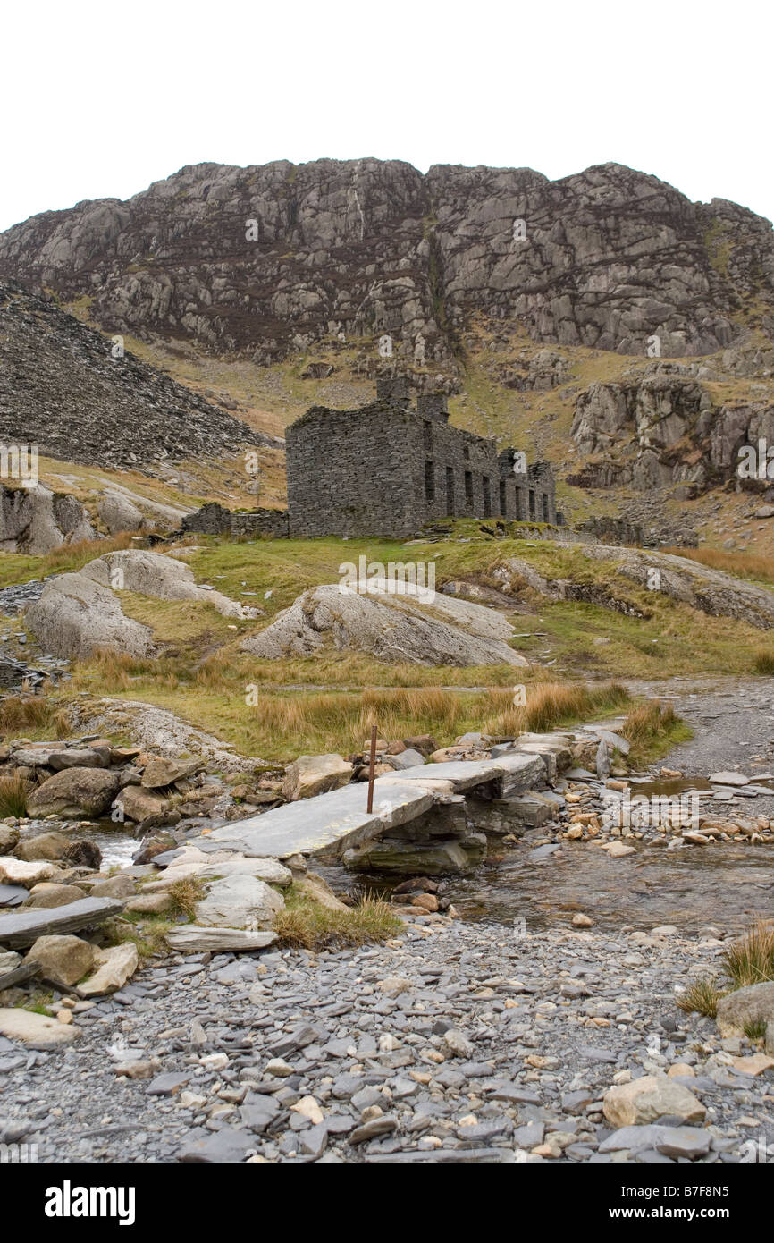 Old disused slate quarries above Tanygrisiau, Blaenau Ffestiniog, North Wales Stock Photo Alamy