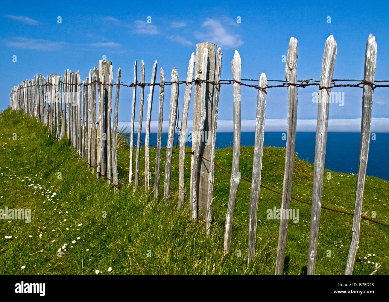 Europe Great Britain fence Stock Photo
