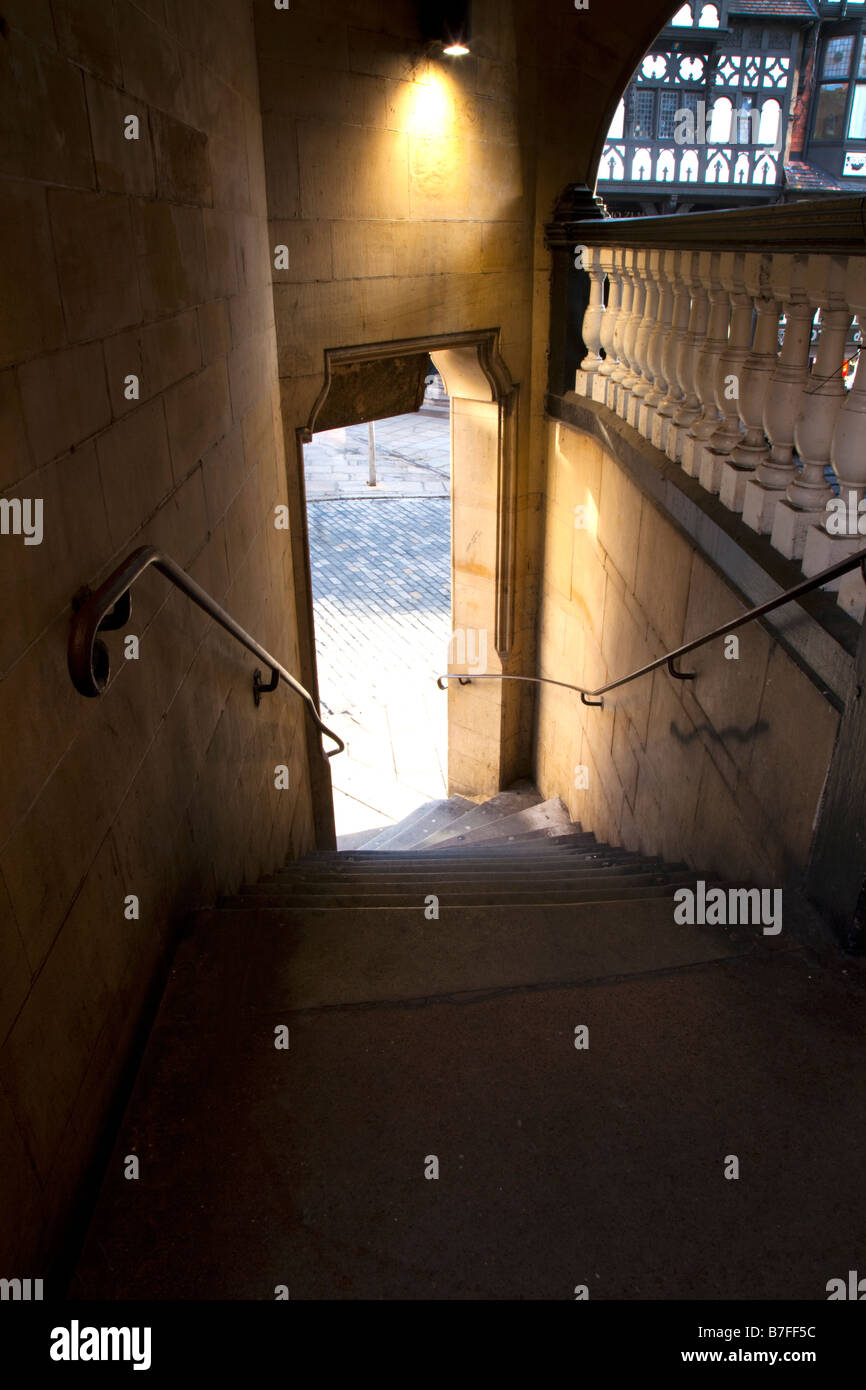 Entrance to Watergate Rows and Bridge Street, Chester Stock Photo Alamy
