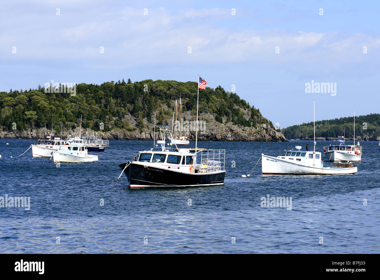 lobster boats at bar harbor maine usa Stock Photo Alamy