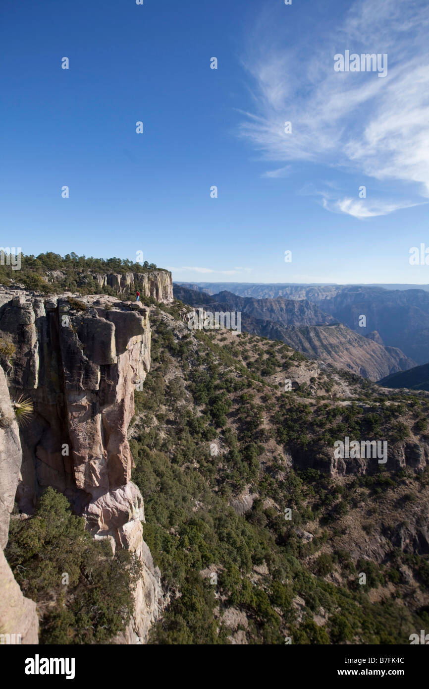 Piedra Volada Divisadero lookout Copper Canyon Chihuahua Mexico Stock Photo
