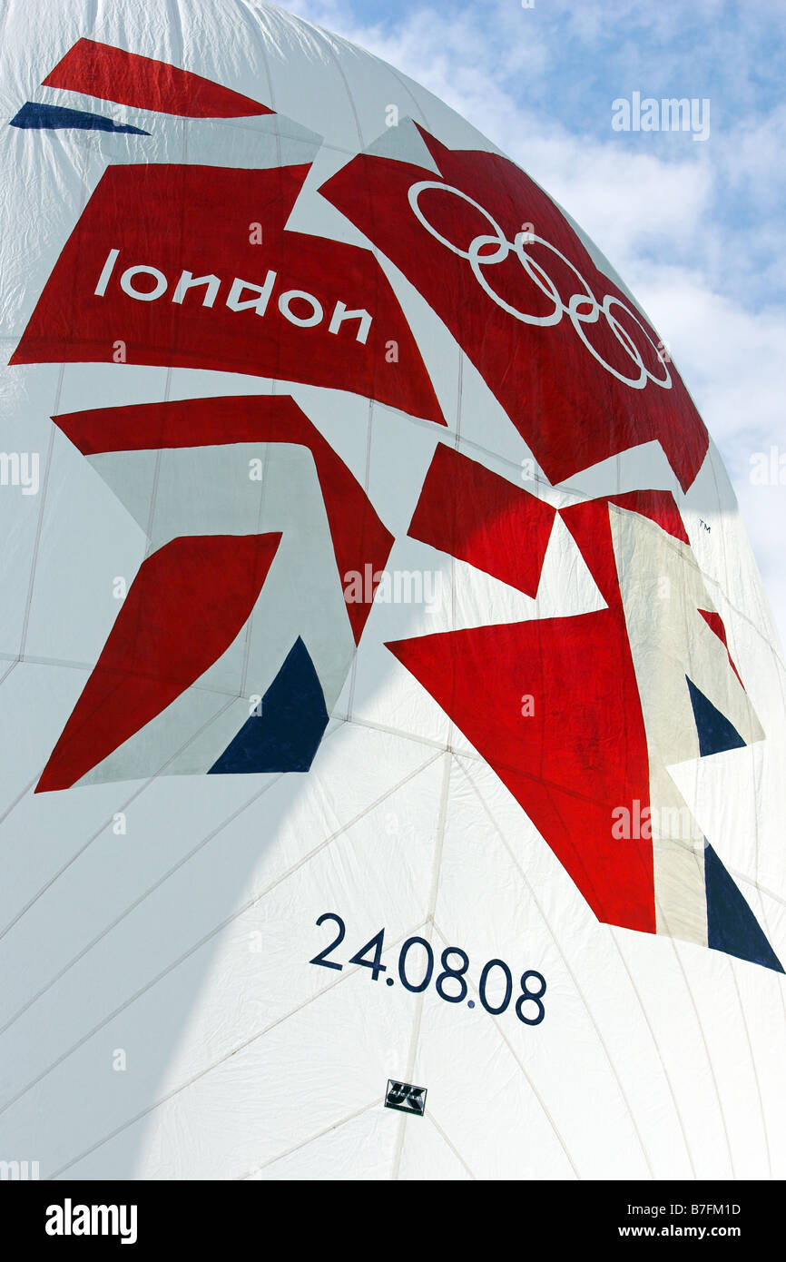 The 2012 London Olympics logo displayed on a spinnaker Stock Photo Alamy