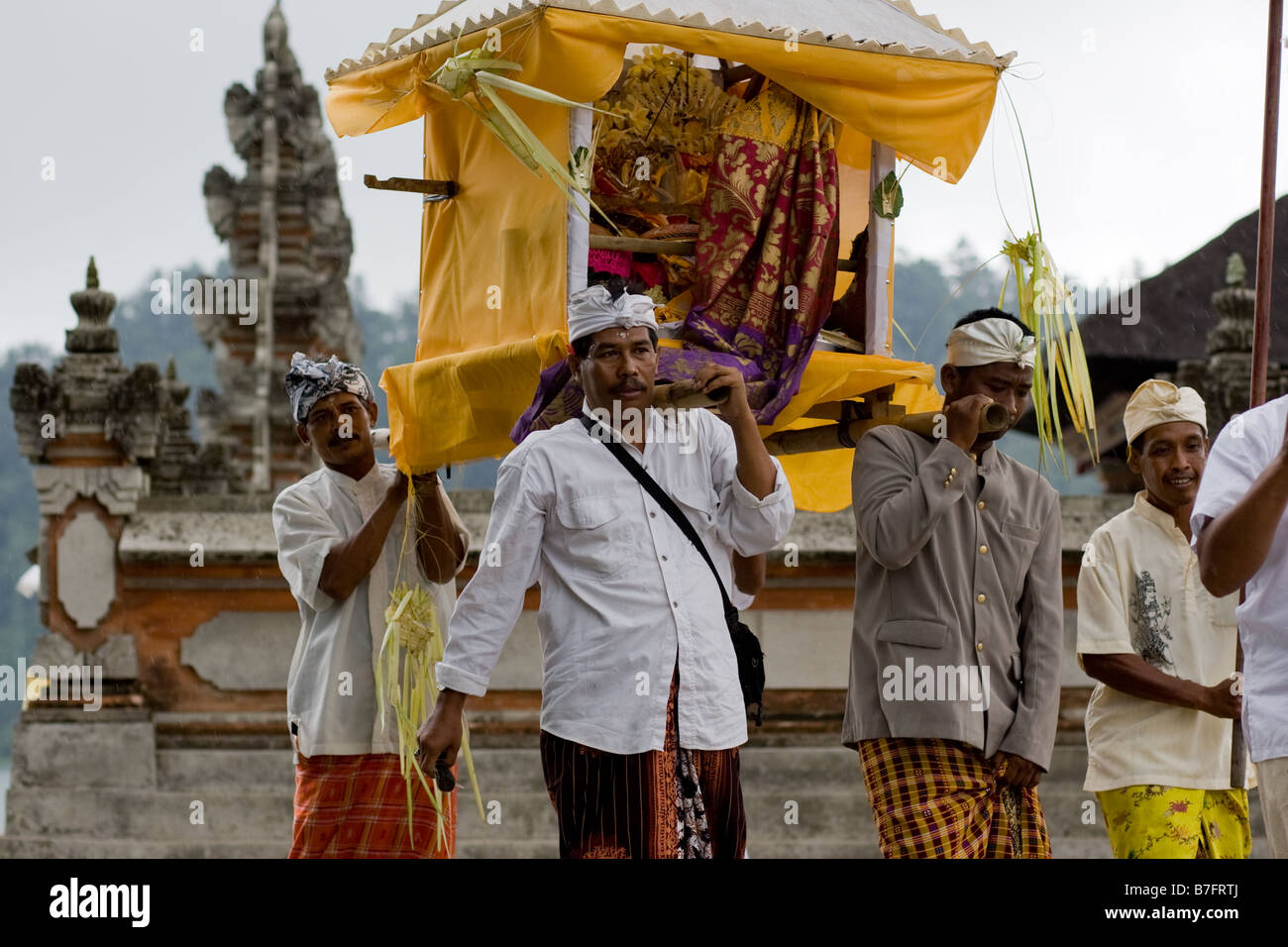 Men at a Purification ceremony taken in Bali Stock Photo Alamy