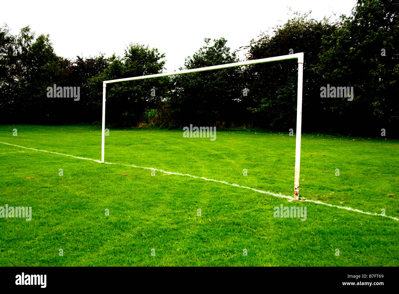 Football pitches goal posts hires stock photography and images Alamy