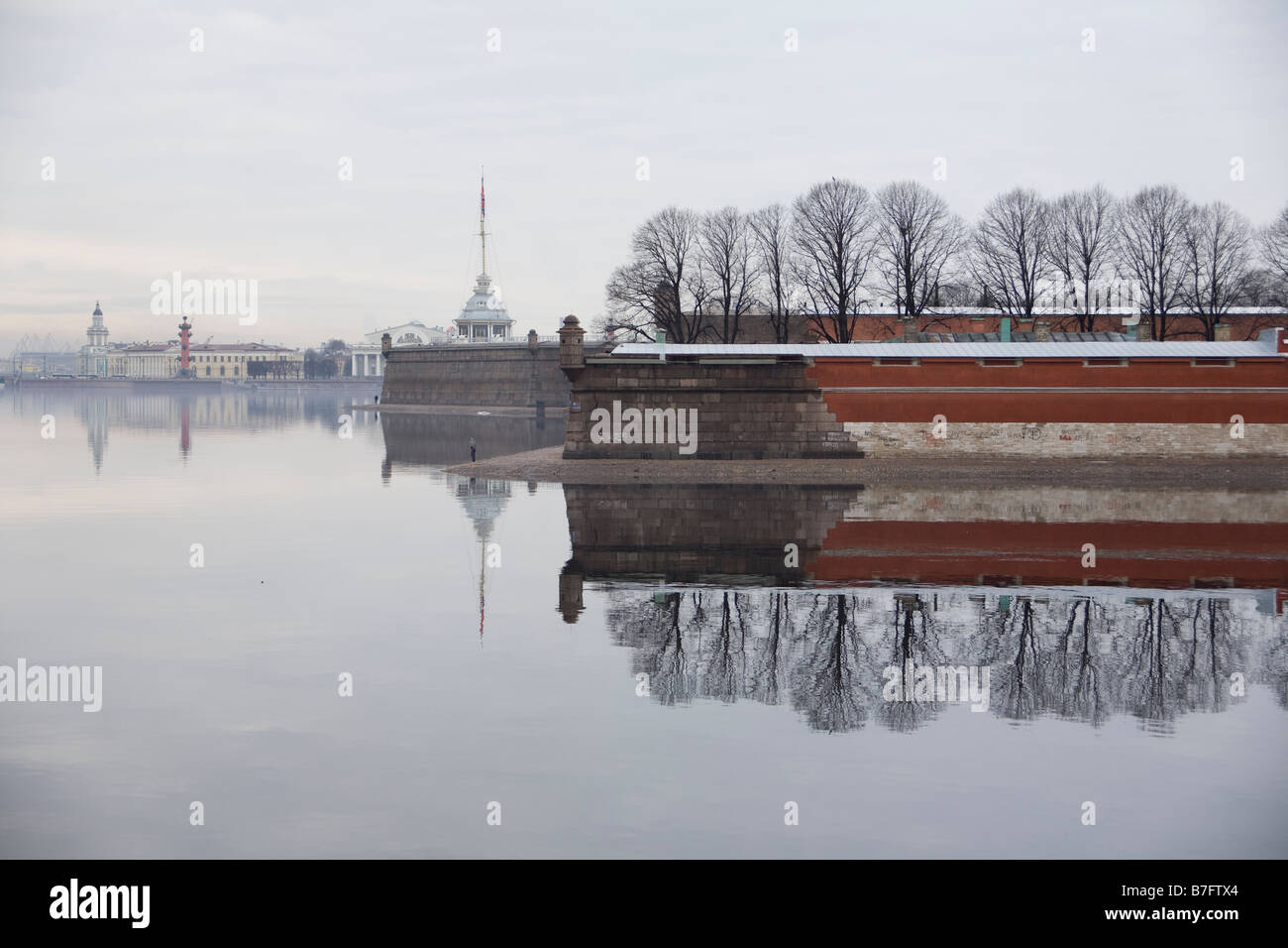 Quay of the river Neva, Saint Petersburg, Russia. Stock Photo