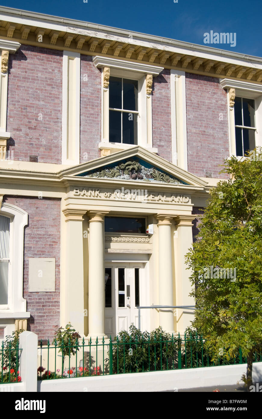 Historic Bank of New Zealand Building, Williams Street, Kaiapoi, Waimakariri District, Canterbury, New Zealand Stock Photo