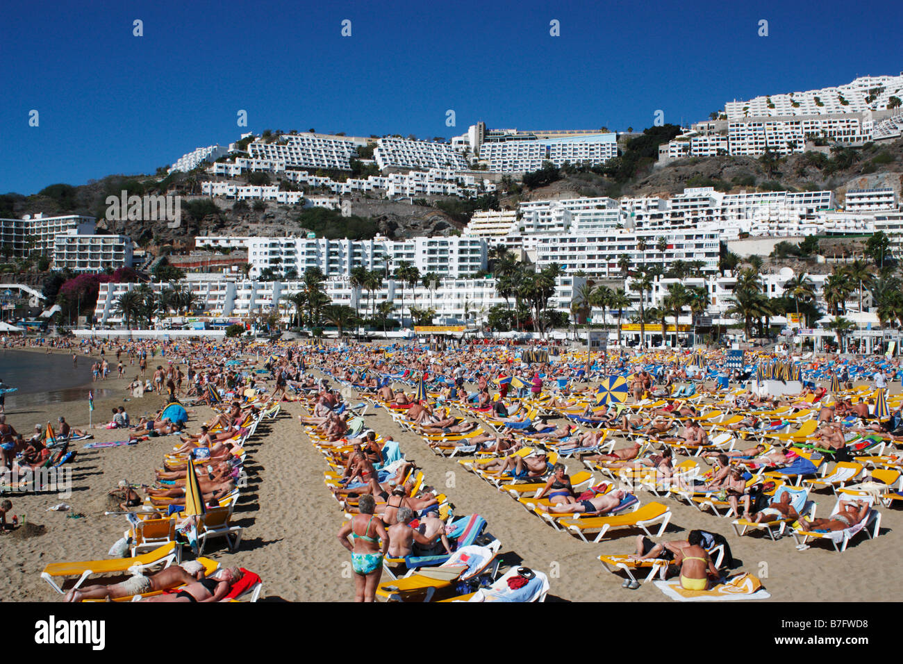 Puerto Rico beach on Gran Canaria in the Canary islands Stock Photo - Alamy