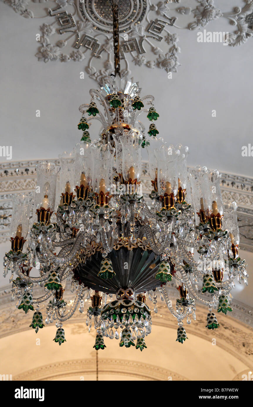 Interior room detail chandelier opulent decorative decorated ornate private library niavaran