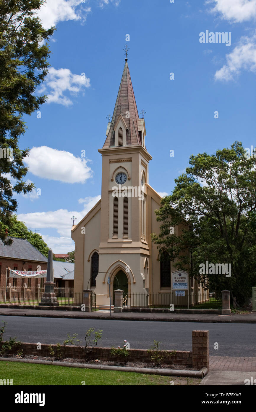 St Andrew's Uniting Church, Richmond, NSW, Australia Stock Photo